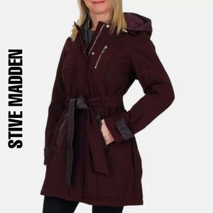 STEVE MADDEN Trim Mid-Length Soft Shell Jacket